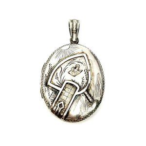 Antique Victorian 800 Silver Aesthetic Bird Locket